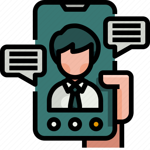 Assistant, businessman, call, communications, personal, support, video icon - Download on Iconfinder