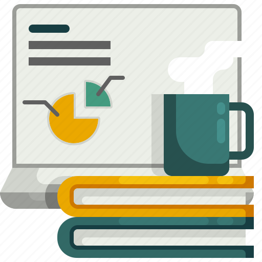 Book, coffee, education, elearning, learning, online, report icon - Download on Iconfinder