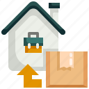 box, delivery, home, house, package, parcel, shipping