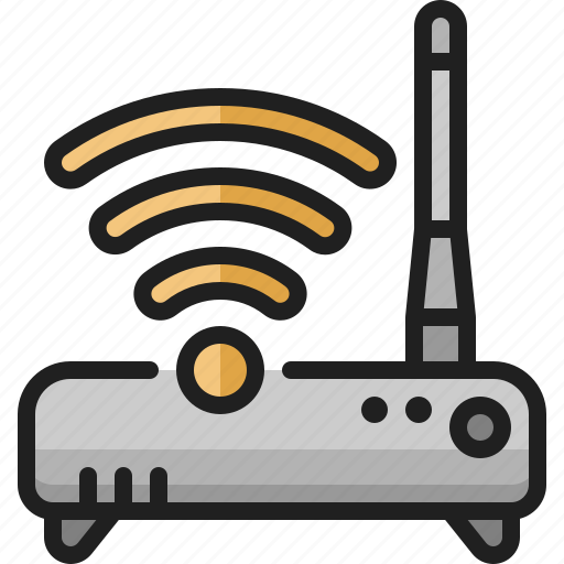 Wifi, modem, wireless, network, internet, electronic, router icon - Download on Iconfinder