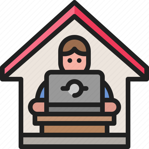 Workplace, study, home, house, stay, work, office icon - Download on Iconfinder