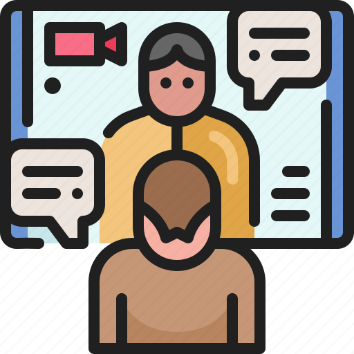 Meeting, video, conference, online, talking, call, consult icon - Download on Iconfinder