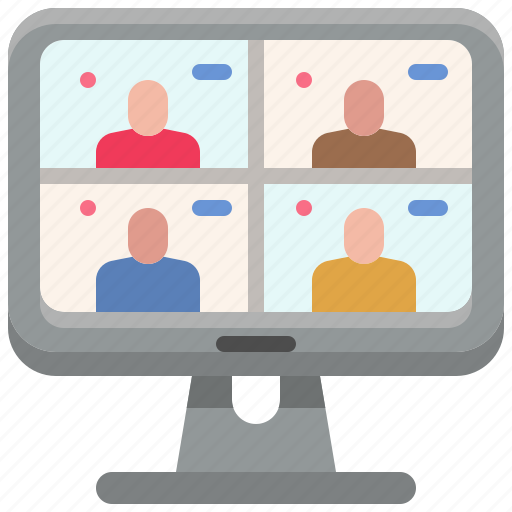 Webcam, calling, meeting, monitor, communication, video, online icon - Download on Iconfinder