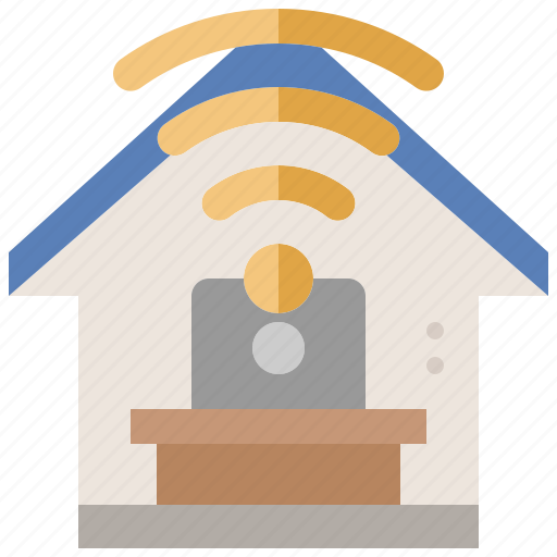Quarantine, house, stay, home, remote, work, office icon - Download on Iconfinder