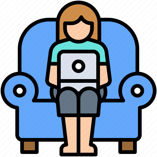 Freelance, home, stay at home, work, work from home icon - Download on Iconfinder