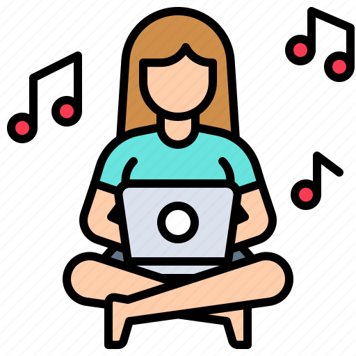 Freelance, laptop, stay at home, work, work from home icon - Download on Iconfinder