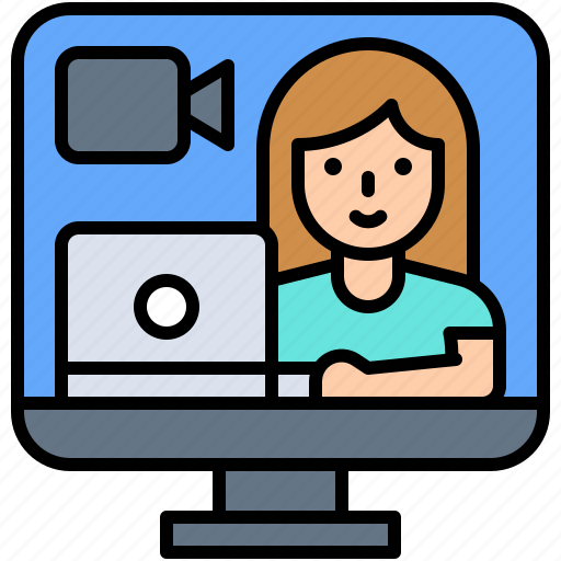 Monitor, video, video call, video conference, work icon - Download on Iconfinder