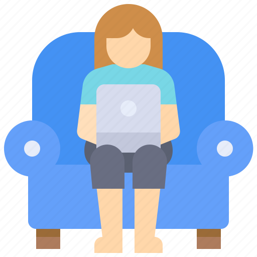 Freelance, home, stay at home, work, work from home icon - Download on Iconfinder