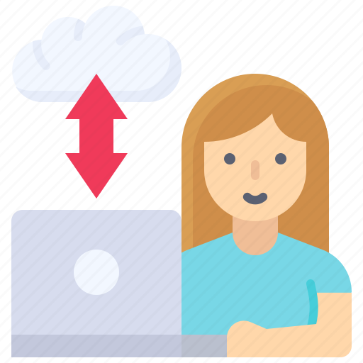 Cloud, connection, internet, stay at home, work, work from home icon - Download on Iconfinder