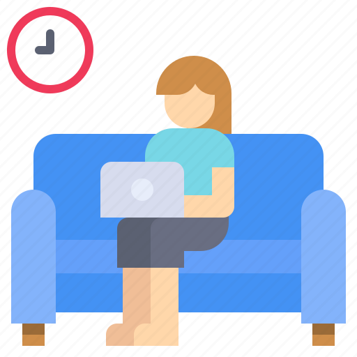 Freelance, stay at home, work, work from home icon - Download on Iconfinder