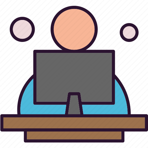 Chair, computer, man icon - Download on Iconfinder
