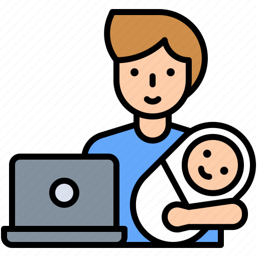 Baby, home, stay at home, work, work from home icon - Download on Iconfinder