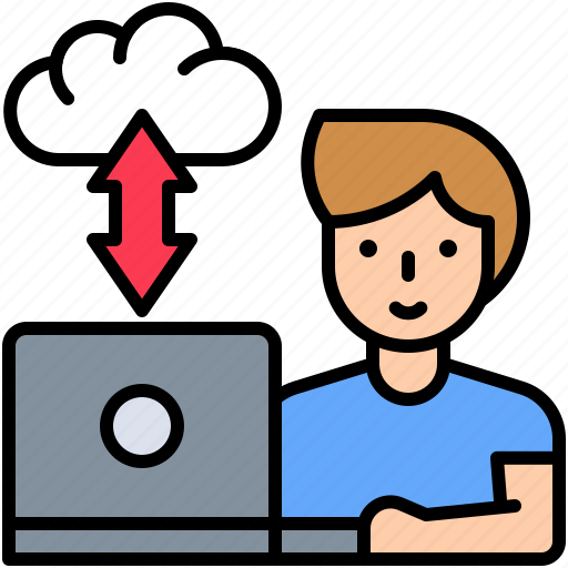 Cloud, home, network, stay at home, work, work from home icon - Download on Iconfinder