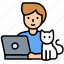cat, freelance, home, pet, stay at home, work, work from home 