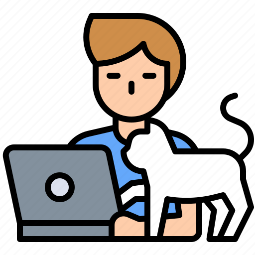 Cat, freelance, home, pet, stay at home, work, work from home icon - Download on Iconfinder