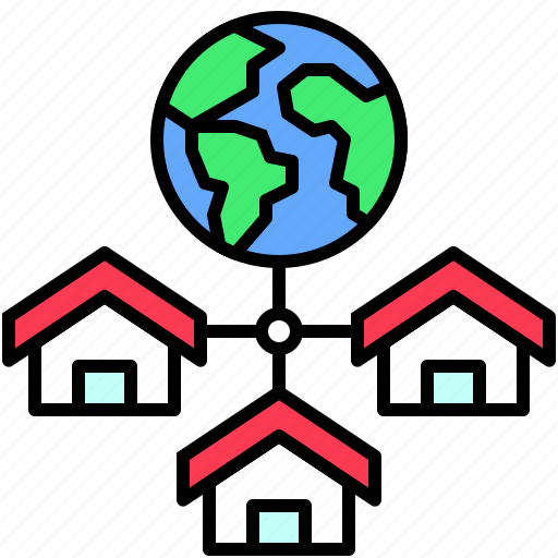 Connection, global, home, internet, network, work, work from home icon - Download on Iconfinder