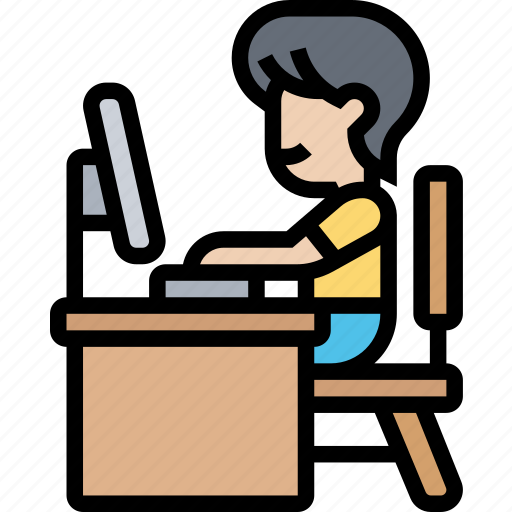 Workplace, desk, office, work, concentrate icon - Download on Iconfinder