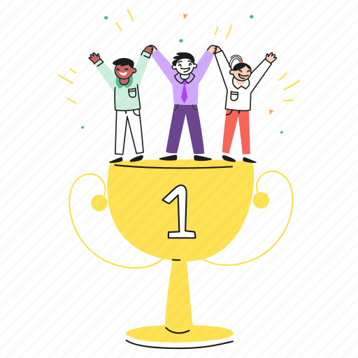 Team, success, 1, work, trophy, win, competition illustration - Download on Iconfinder