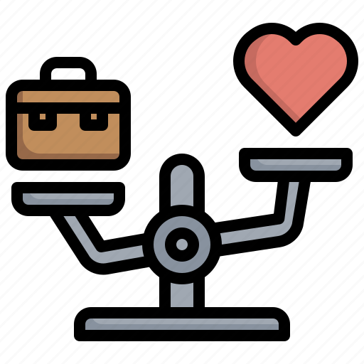 Balance, heart, work, brifcase icon - Download on Iconfinder
