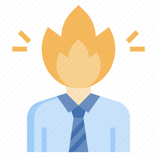 Burning, head, worker, burnout, man, jobs icon - Download on Iconfinder
