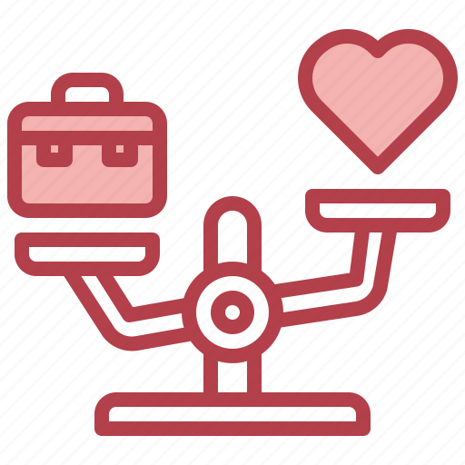 Balance, heart, work, brifcase icon - Download on Iconfinder