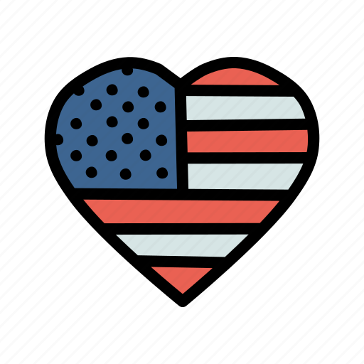 American, heart, star, stripes icon - Download on Iconfinder
