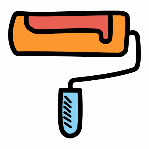 Brush, paint, painting, roller icon - Download on Iconfinder