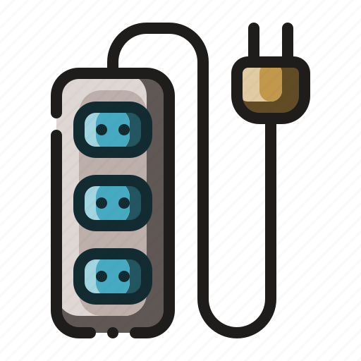 Cord, extension cord, plug, power outlet, socket icon - Download on Iconfinder