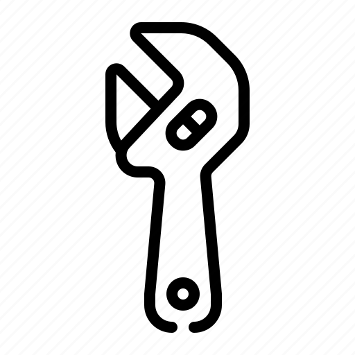 Adjustable, crescent wrench, spanner, tool, wrench icon - Download on Iconfinder