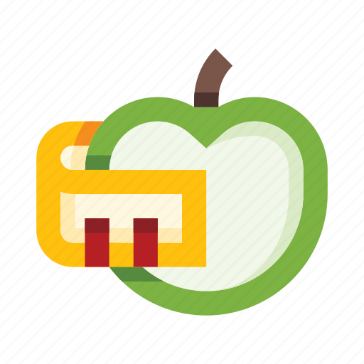 Nutrition, diet, fruit, ruler, healthy food, vegan, apple icon - Download on Iconfinder