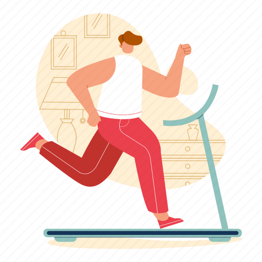 Workout, exercise, sports, sport, treadmill, gym, equipment illustration - Download on Iconfinder