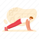 workout, fitness, gym, sport, game, exercise, pushup, sports, healthcare, yoga 