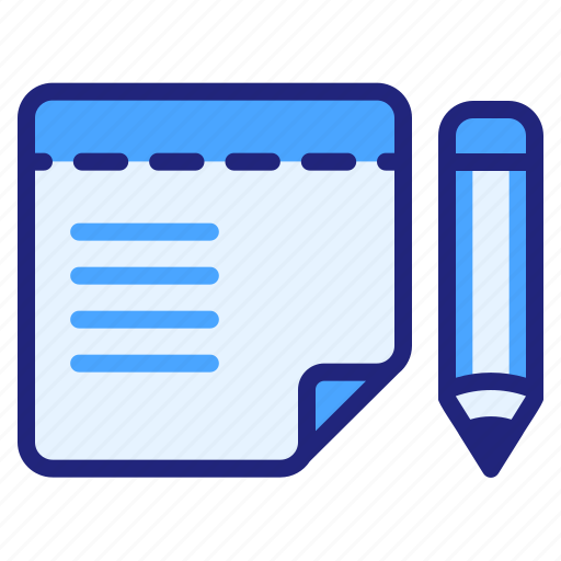 Notepad, notes, pencil, write, remember icon - Download on Iconfinder