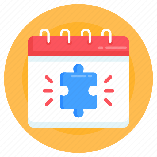 Autism agenda, autism calendar, almanac, reminder, appointment icon - Download on Iconfinder
