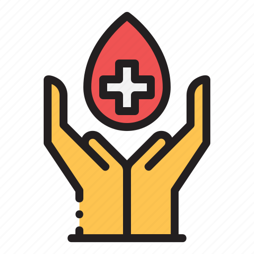 Blood, donation, hand, donor, healthcare, and, medical icon - Download on Iconfinder