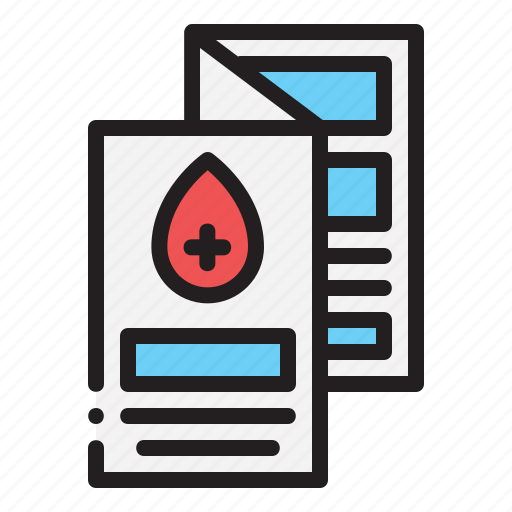 Pamphlet, donor, donation, charity, solidarity, donate, blood icon - Download on Iconfinder