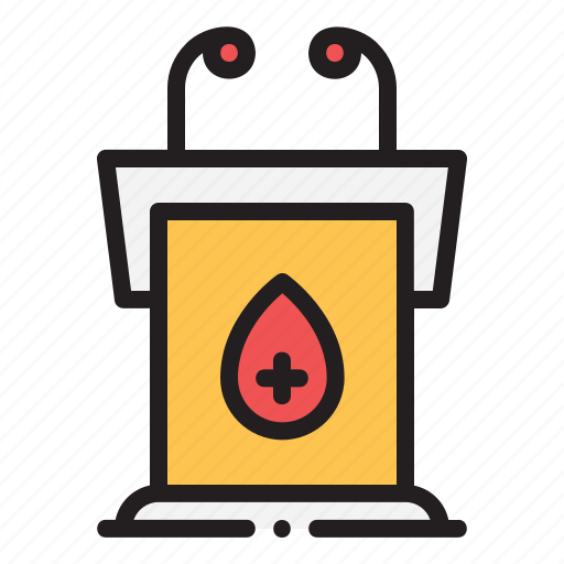 Podium, speech, conference, presentation, doctor, blood, donor icon - Download on Iconfinder