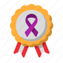 badge, ribbon, healthcare, medical, awareness, certificate, cancer