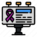 billboard, world, cancer, day, tumor, healthcare, and, medical, ribbon