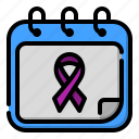 calendar, world, cancer, ribbon, time, date, awareness, healthcare