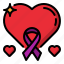 heart, cancer, healthcare, and, medical, solidarity, awareness, ribbon 