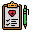medical, records, history, healthcare, and, clipboard, heart, document 