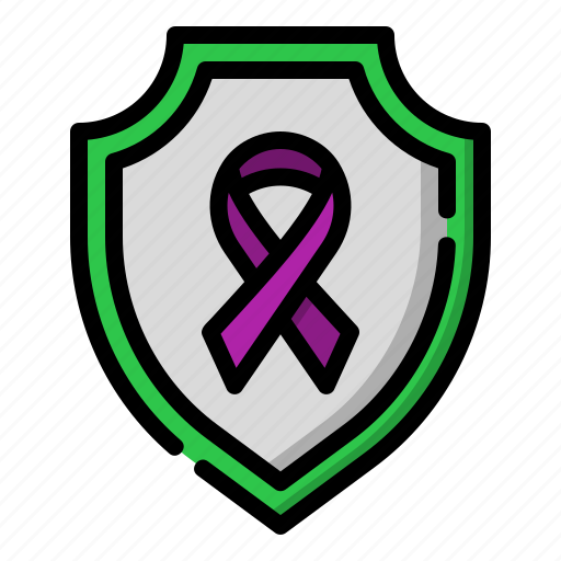 Shield, healthcare, medical, protection, cancer, ribbon, world icon - Download on Iconfinder