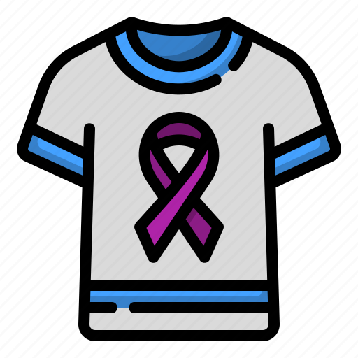 Shirt, world, cancer, ribbon, awareness, fashion, healthcare icon - Download on Iconfinder