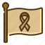 flag, world, cancer, awareness, support, healthcare, ribbon 