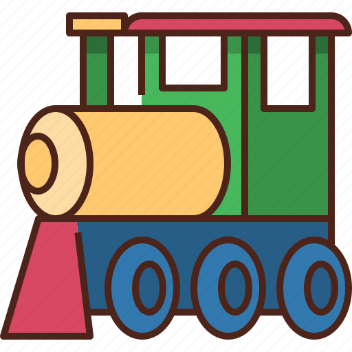 Train, transport, vehicle, toy, kids, children, play icon - Download on Iconfinder