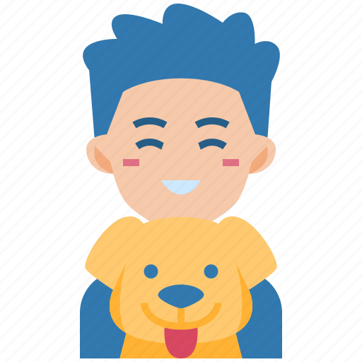 Dog, boy, puppy, oet, animal, kid, children icon - Download on Iconfinder