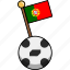 cup, flag, football, portugal, soccer, world, ball 