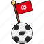 cup, flag, football, soccer, tunisia, world, ball 