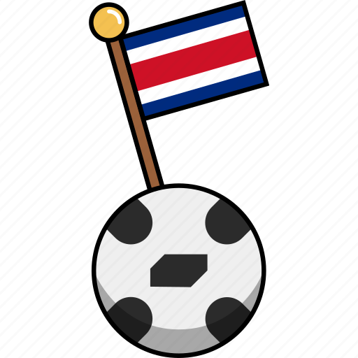 Costa rica, cup, flag, football, soccer, world, ball icon - Download on Iconfinder